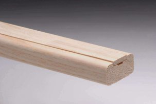 Pine Stair Flight Shoe Rail with 32mm rebate and fillet 