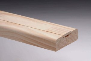 Pine Balcony Shoe Rail with 32mm rebate and fillet