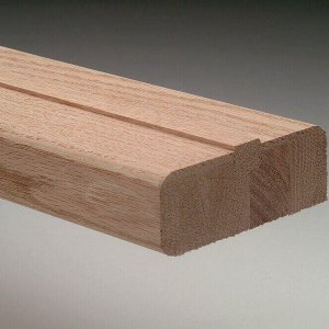 American Oak Balcony Shoe Rail with 12mm rebate and fillet