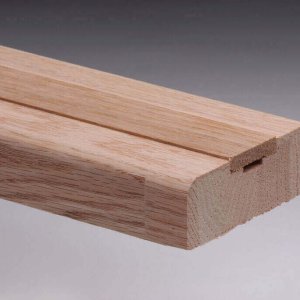 American Oak Balcony Shoe Rail with 32mm rebate and fillet