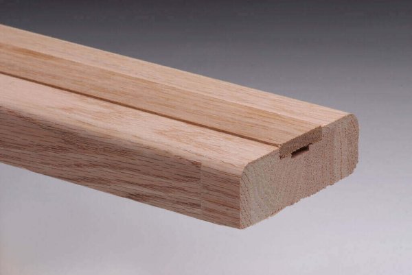American Oak Balcony Shoe Rail with 32mm rebate and fillet
